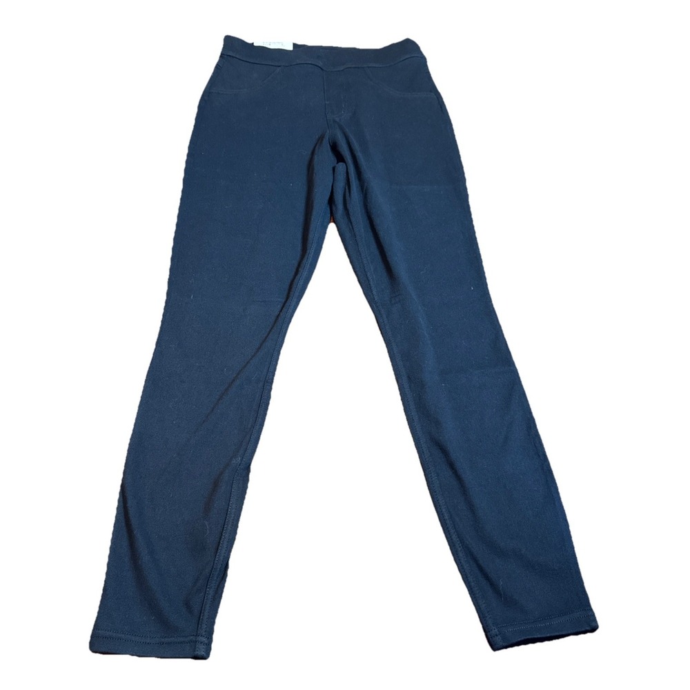 NWT HUE Denim Leggings Women's Black Size M‎ Medium Stretch Pull‑On Jeggings